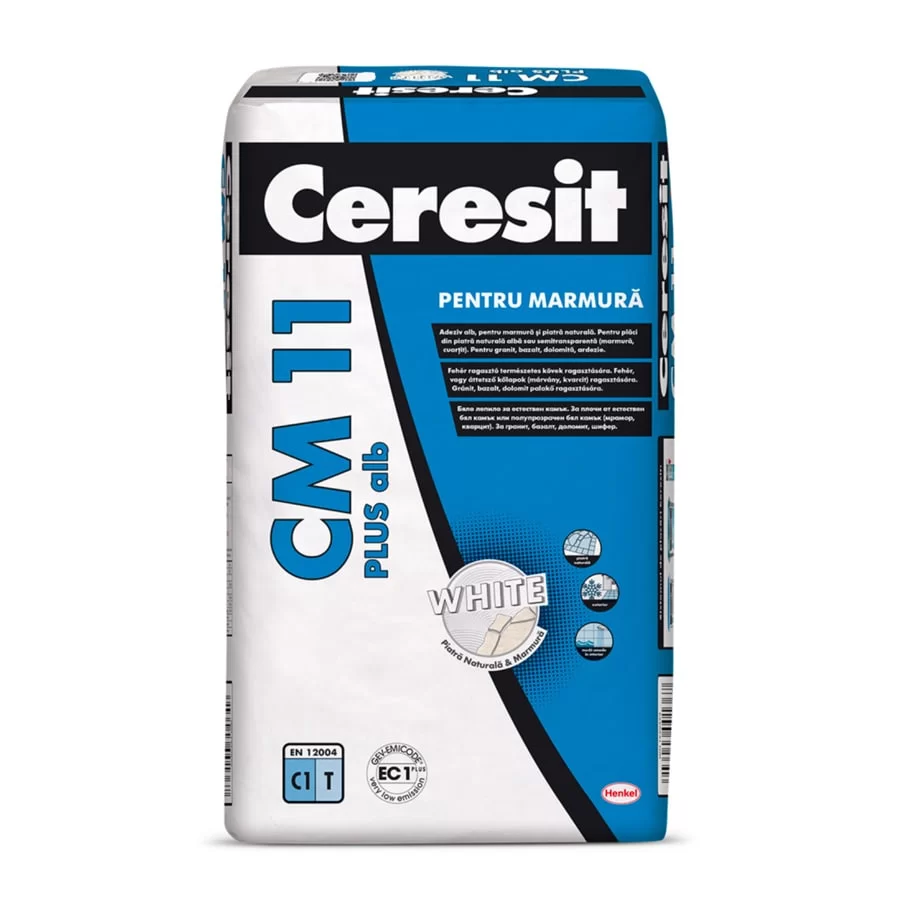 Adeziv marmură și piatră naturală Ceresit CM 11 Plus Alb 25kg