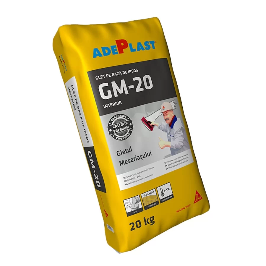 Gletul Meseriasului GM-20, glet finisare interior 20kg