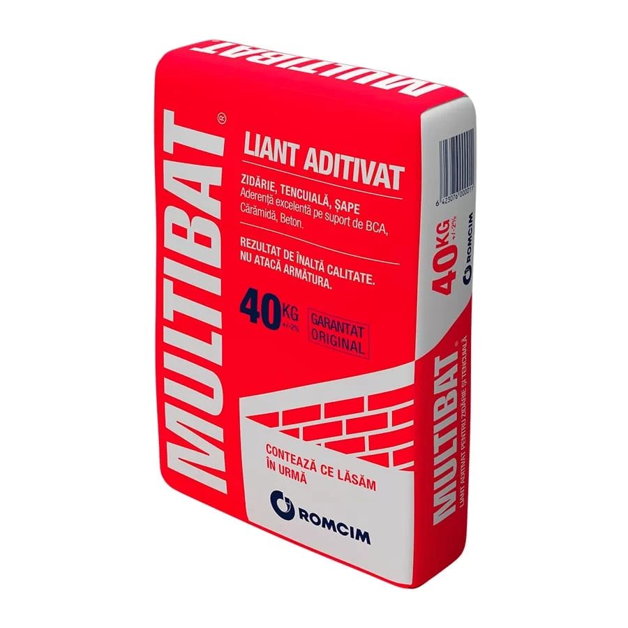 Liant aditivat pentru tencuială și zidărie Multibat 40kg