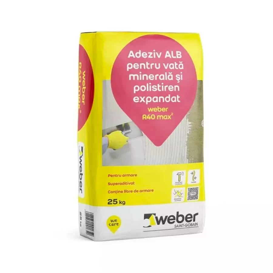 Adeziv vată minerală și polistiren expandat Weber R40 25kg