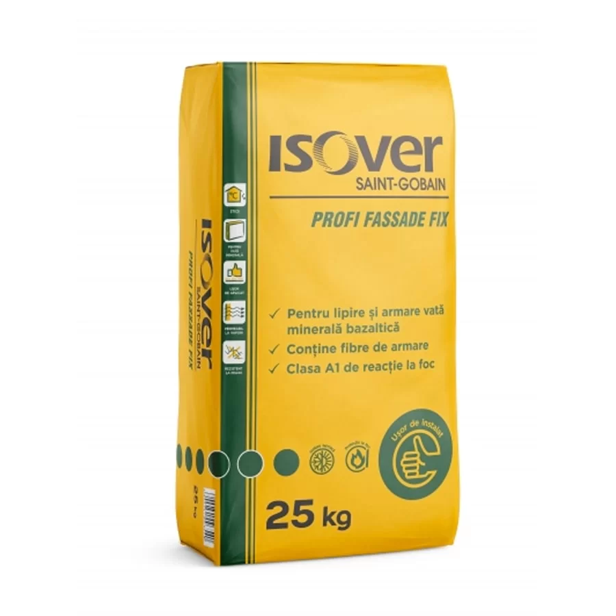 Adeziv vată minerală bazaltică Isover Profi Fassade Fix 25kg